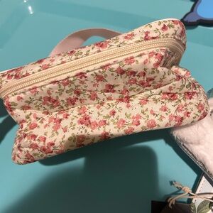Floral makeup bag